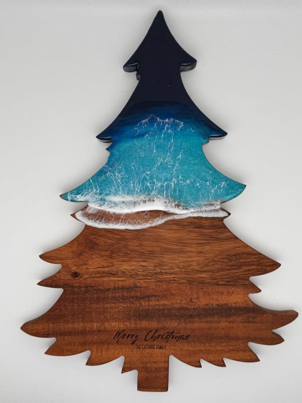 Christmas Tree Resin Cutting Board