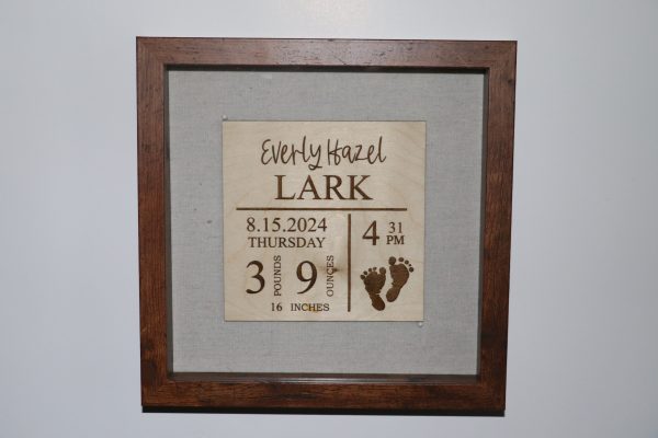 Birth Stats Shadow Box