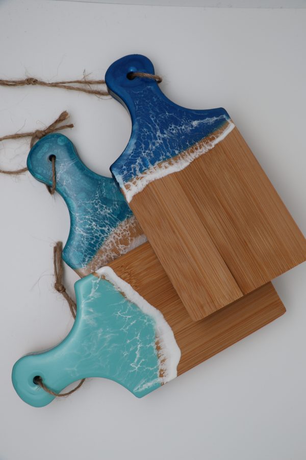 Mini Boards/Coaster with Wave Resin
