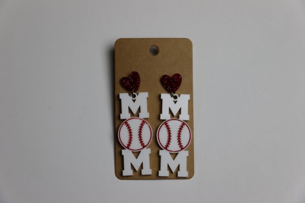 Handmade MOM Sports Earrings - Image 2