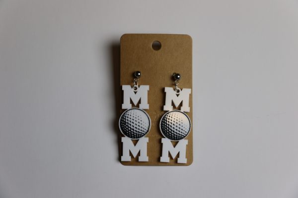 Handmade MOM Sports Earrings - Image 3