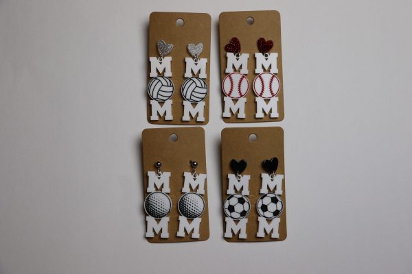 Handmade MOM Sports Earrings