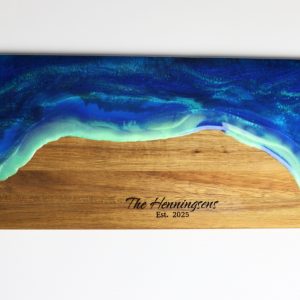 Large Resin Serving Board – Light & Dark Blue