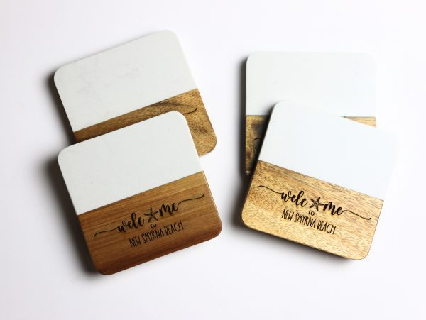 Custom Resin Board and Coasters – Realtor Client Gift, New Home Closing Gift with Engraving - Image 2