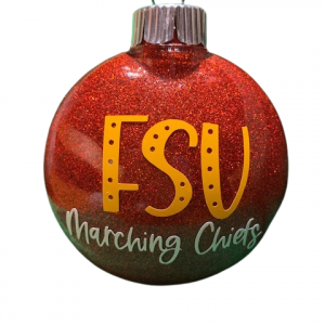 Marching Chiefs Glitter Ornament