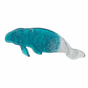 Coastal Resin Manatee Christmas Ornament